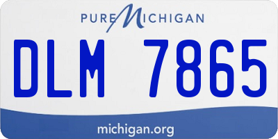 MI license plate DLM7865