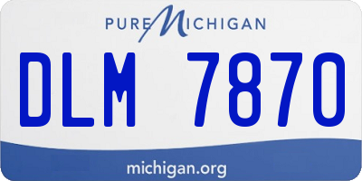 MI license plate DLM7870