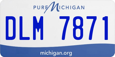 MI license plate DLM7871