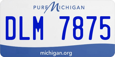 MI license plate DLM7875
