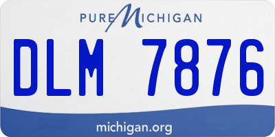 MI license plate DLM7876