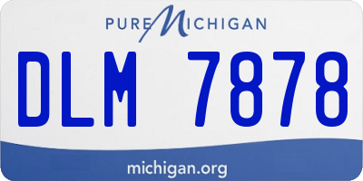 MI license plate DLM7878