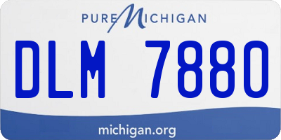 MI license plate DLM7880