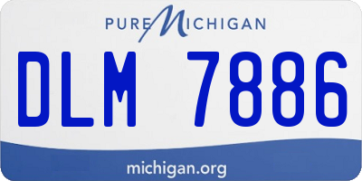 MI license plate DLM7886