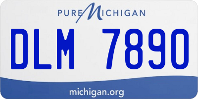 MI license plate DLM7890