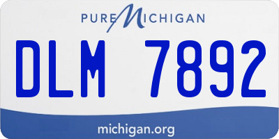 MI license plate DLM7892
