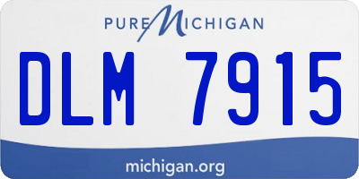 MI license plate DLM7915