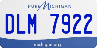 MI license plate DLM7922