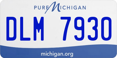 MI license plate DLM7930