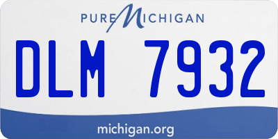 MI license plate DLM7932