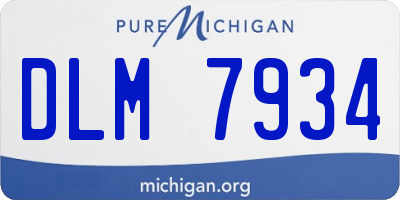 MI license plate DLM7934