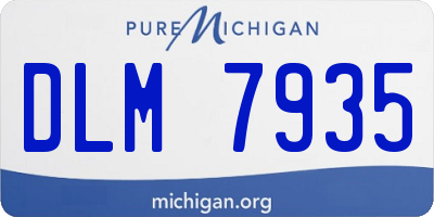 MI license plate DLM7935