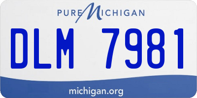 MI license plate DLM7981