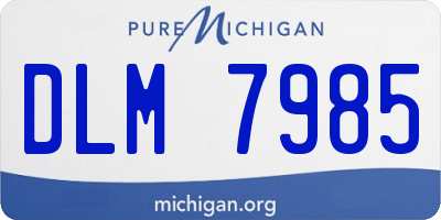MI license plate DLM7985