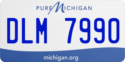 MI license plate DLM7990