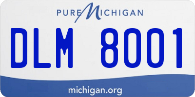 MI license plate DLM8001