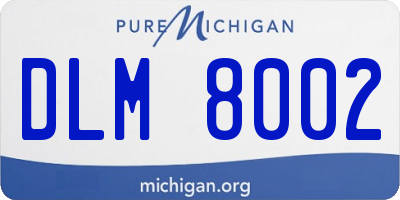 MI license plate DLM8002