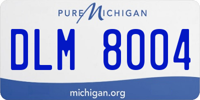 MI license plate DLM8004