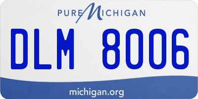 MI license plate DLM8006