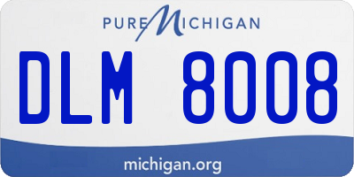 MI license plate DLM8008