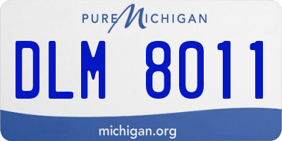 MI license plate DLM8011