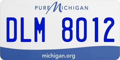MI license plate DLM8012