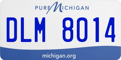 MI license plate DLM8014
