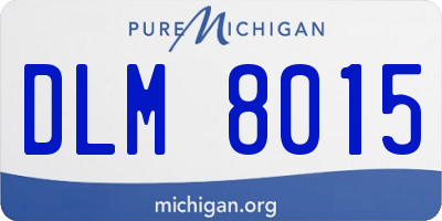 MI license plate DLM8015