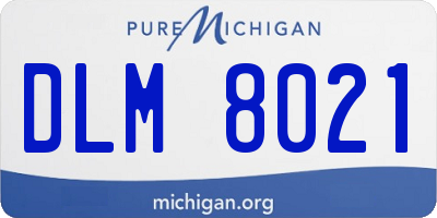 MI license plate DLM8021