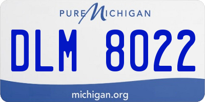 MI license plate DLM8022
