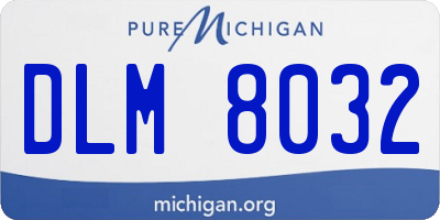 MI license plate DLM8032