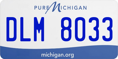 MI license plate DLM8033