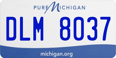 MI license plate DLM8037