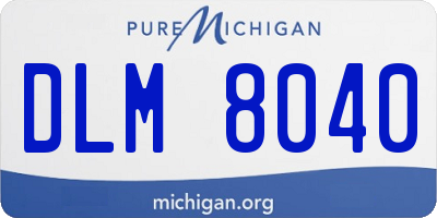 MI license plate DLM8040
