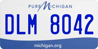 MI license plate DLM8042