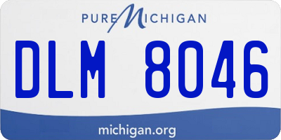 MI license plate DLM8046