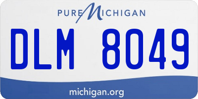 MI license plate DLM8049