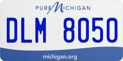 MI license plate DLM8050