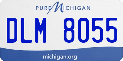 MI license plate DLM8055