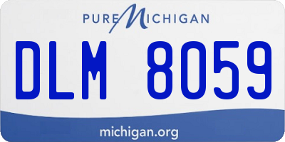 MI license plate DLM8059