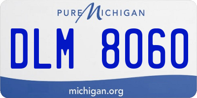 MI license plate DLM8060