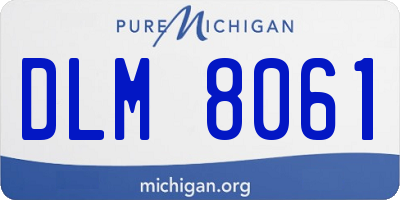 MI license plate DLM8061