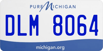 MI license plate DLM8064