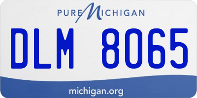 MI license plate DLM8065