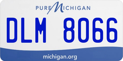 MI license plate DLM8066