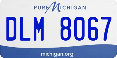 MI license plate DLM8067