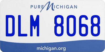 MI license plate DLM8068
