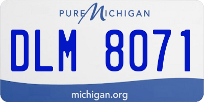 MI license plate DLM8071