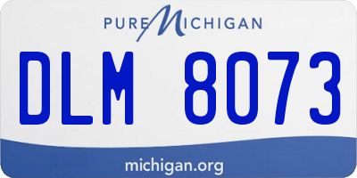 MI license plate DLM8073