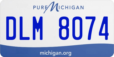 MI license plate DLM8074